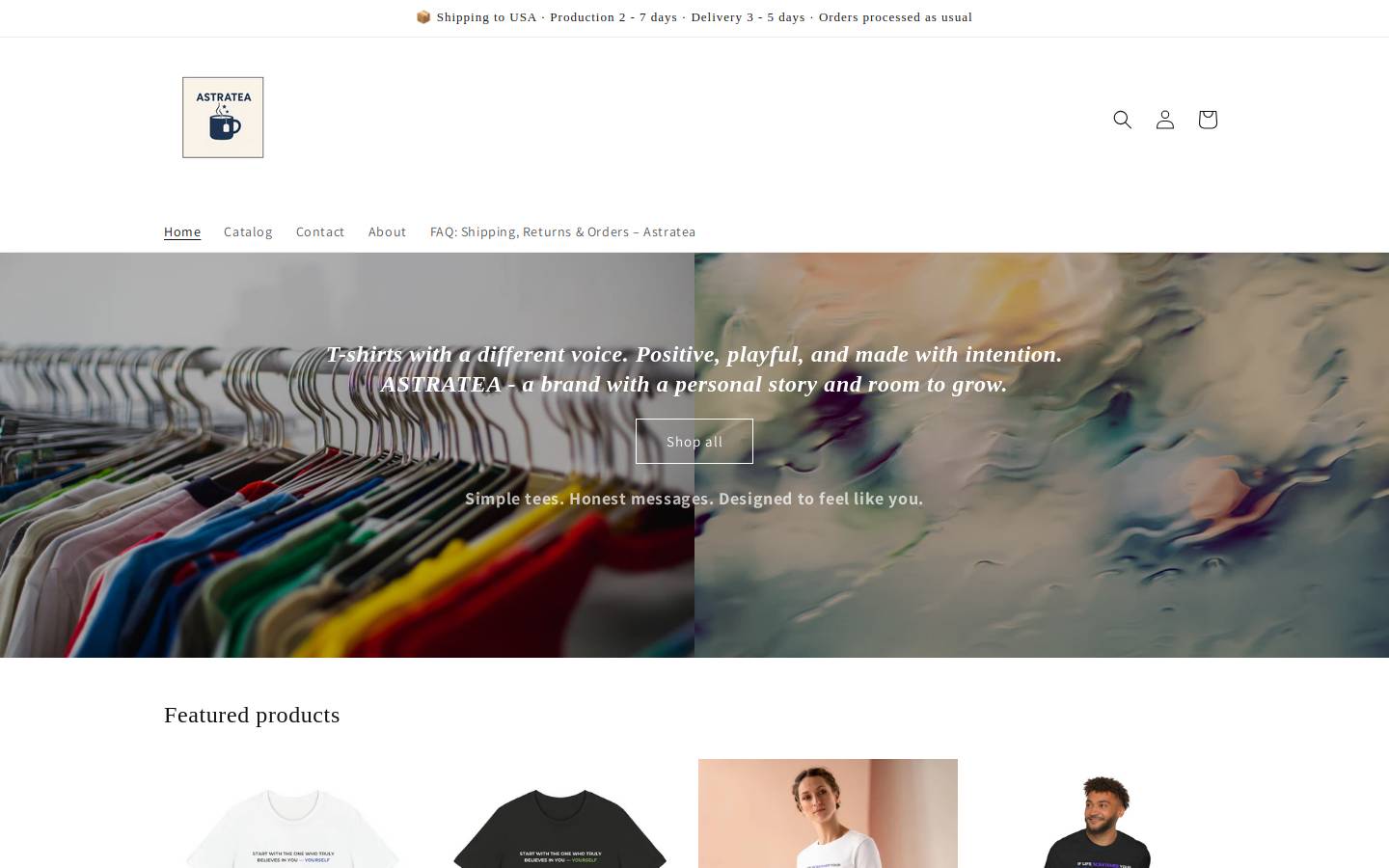 astratea.store homepage screenshot