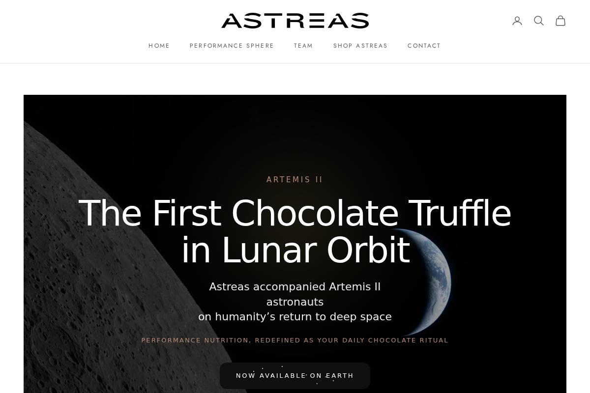 astreas.co homepage screenshot