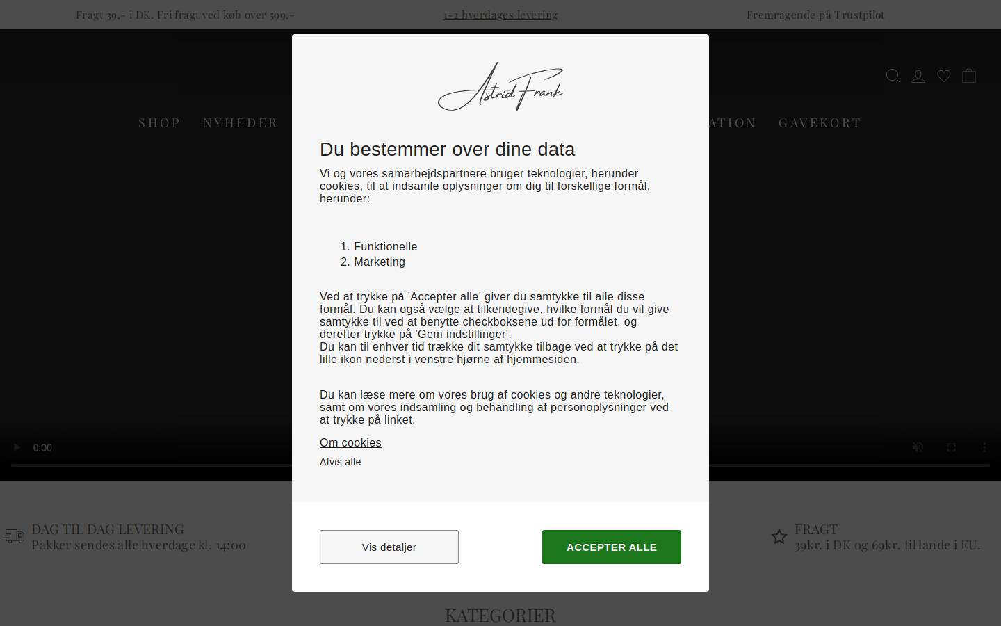 Astrid Frank  homepage screenshot