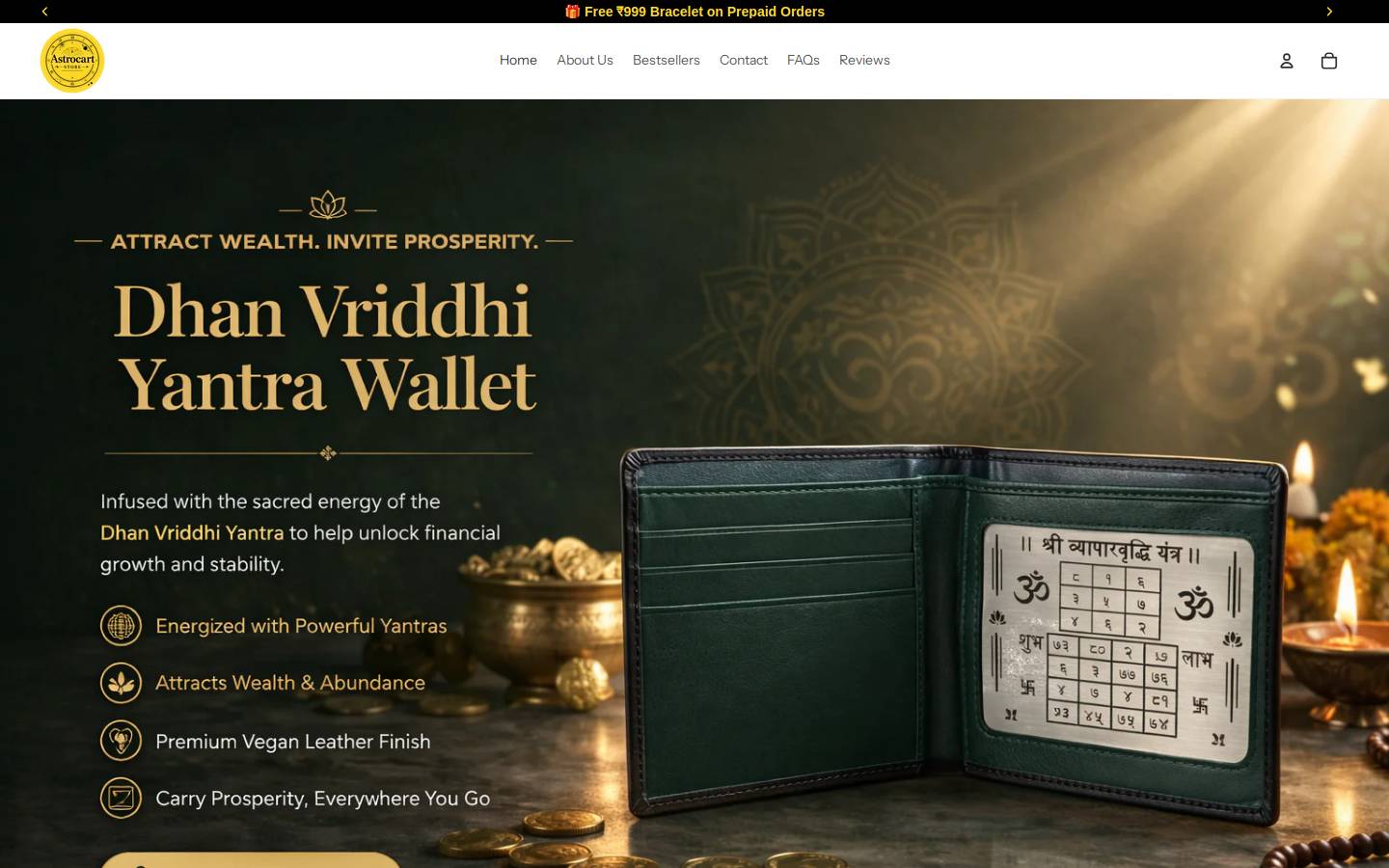 Astrocart® eCommerce homepage screenshot