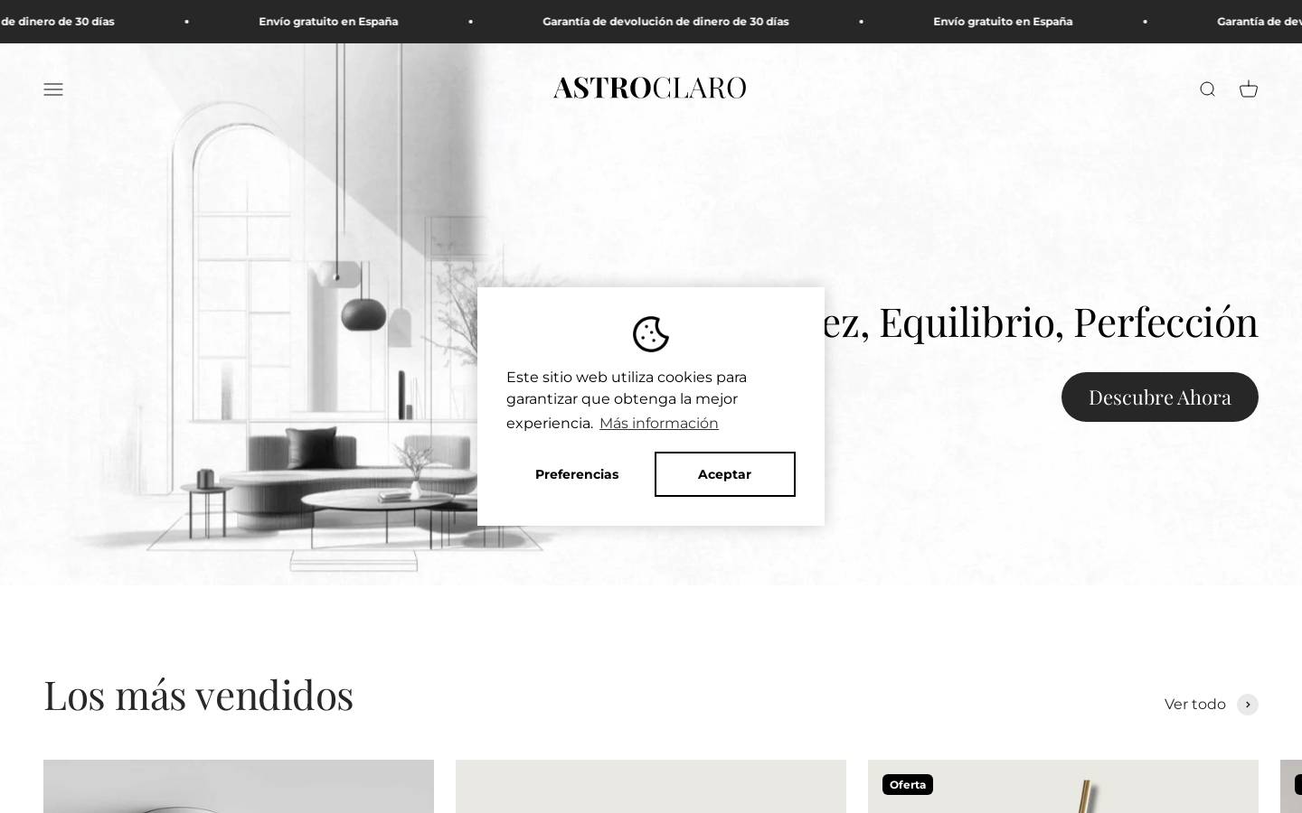 Astroclaro homepage screenshot