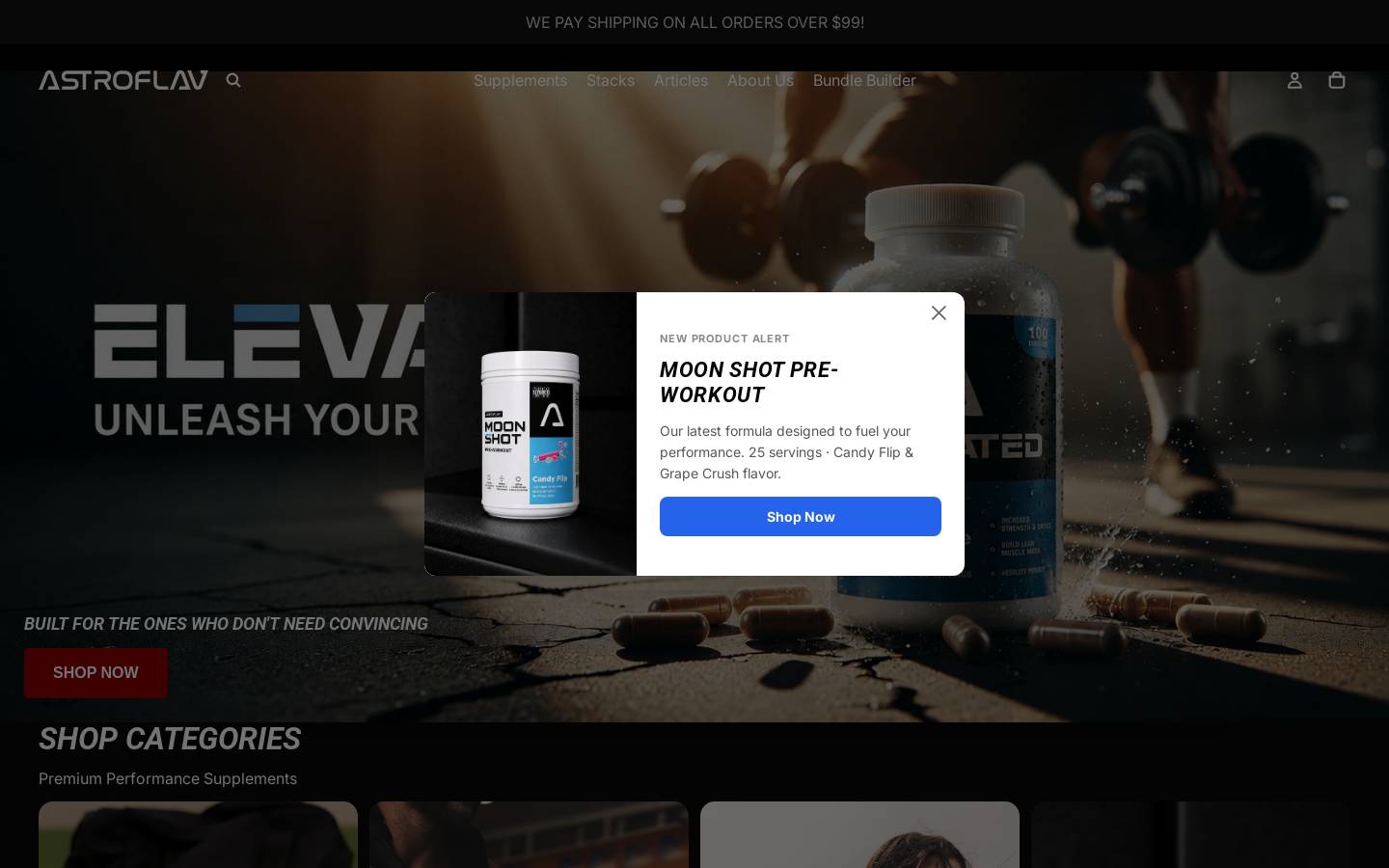 AstroFlav homepage screenshot
