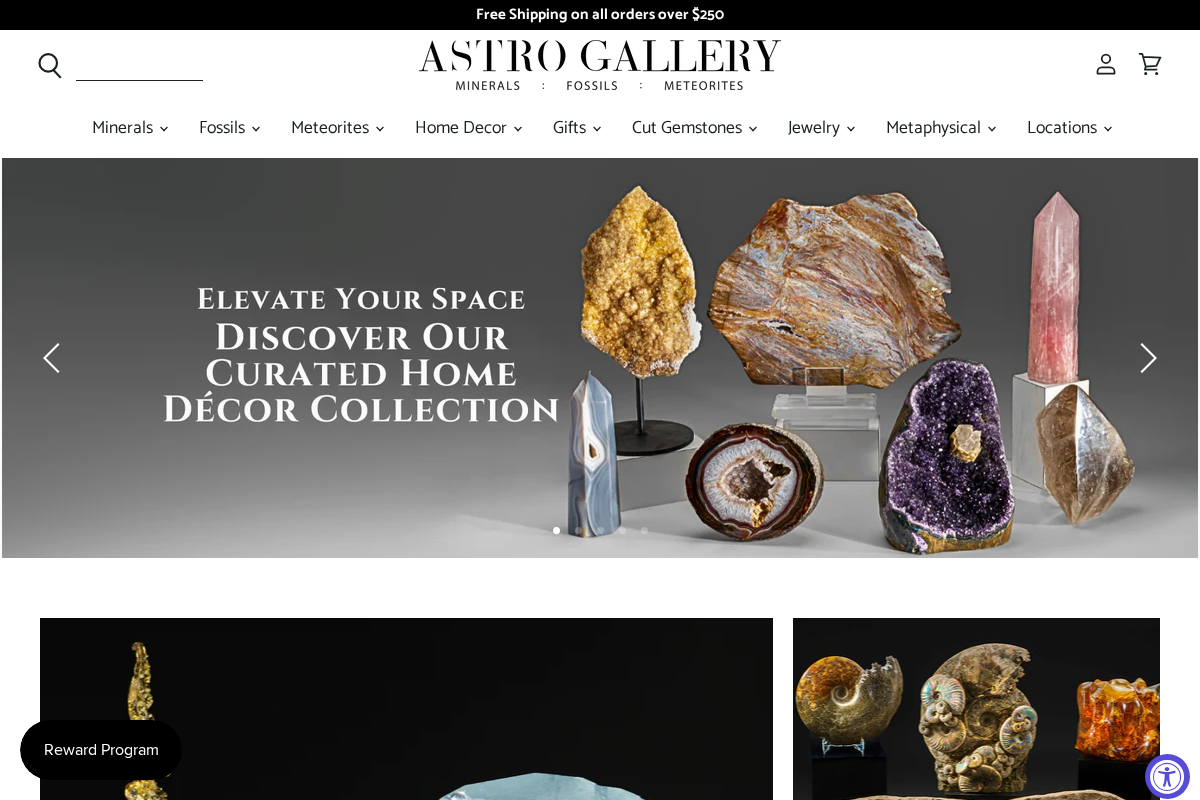 Astro Gallery of Gems homepage screenshot