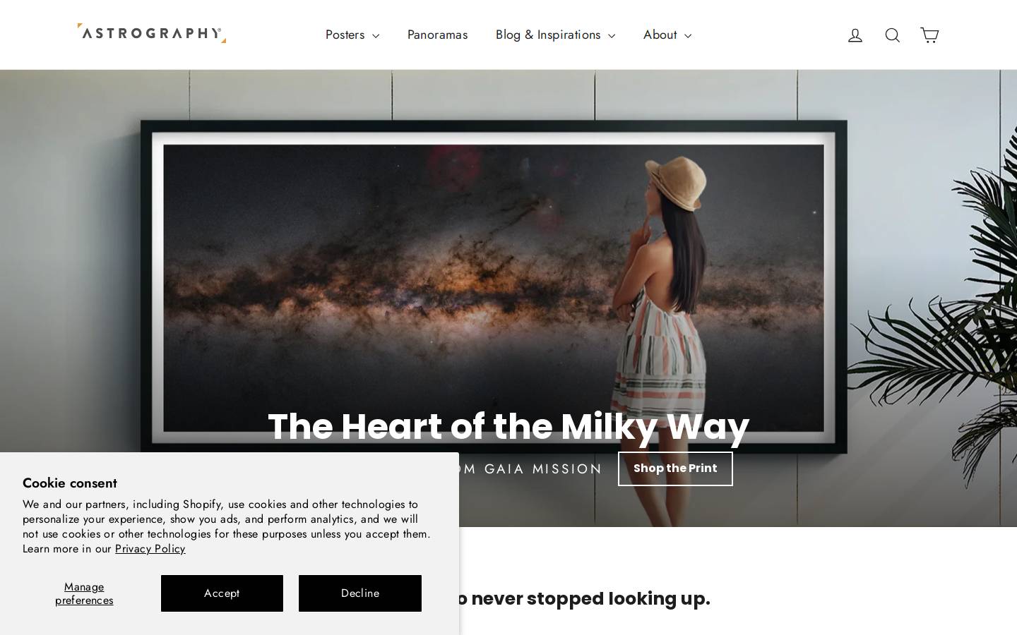 Astrography homepage screenshot