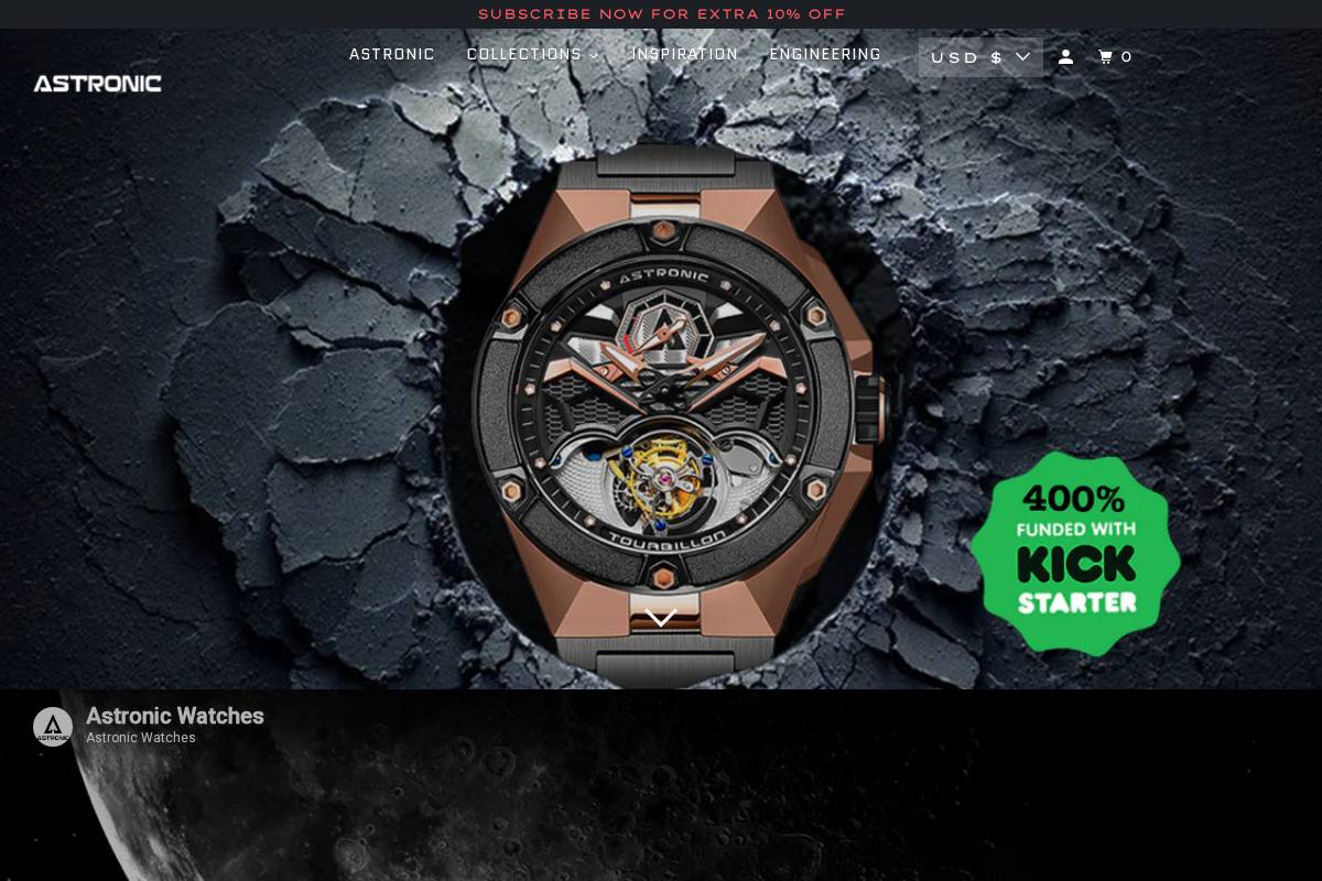 astronicwatches.com homepage screenshot