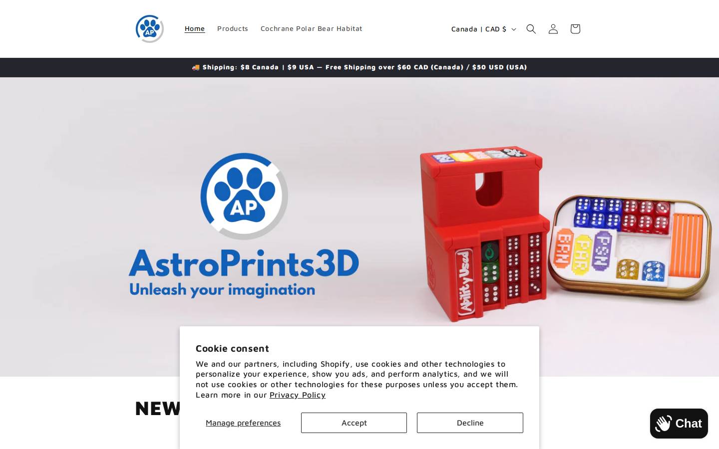 astroprints3d.com homepage screenshot