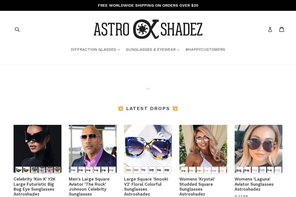 astroshadez.com homepage screenshot