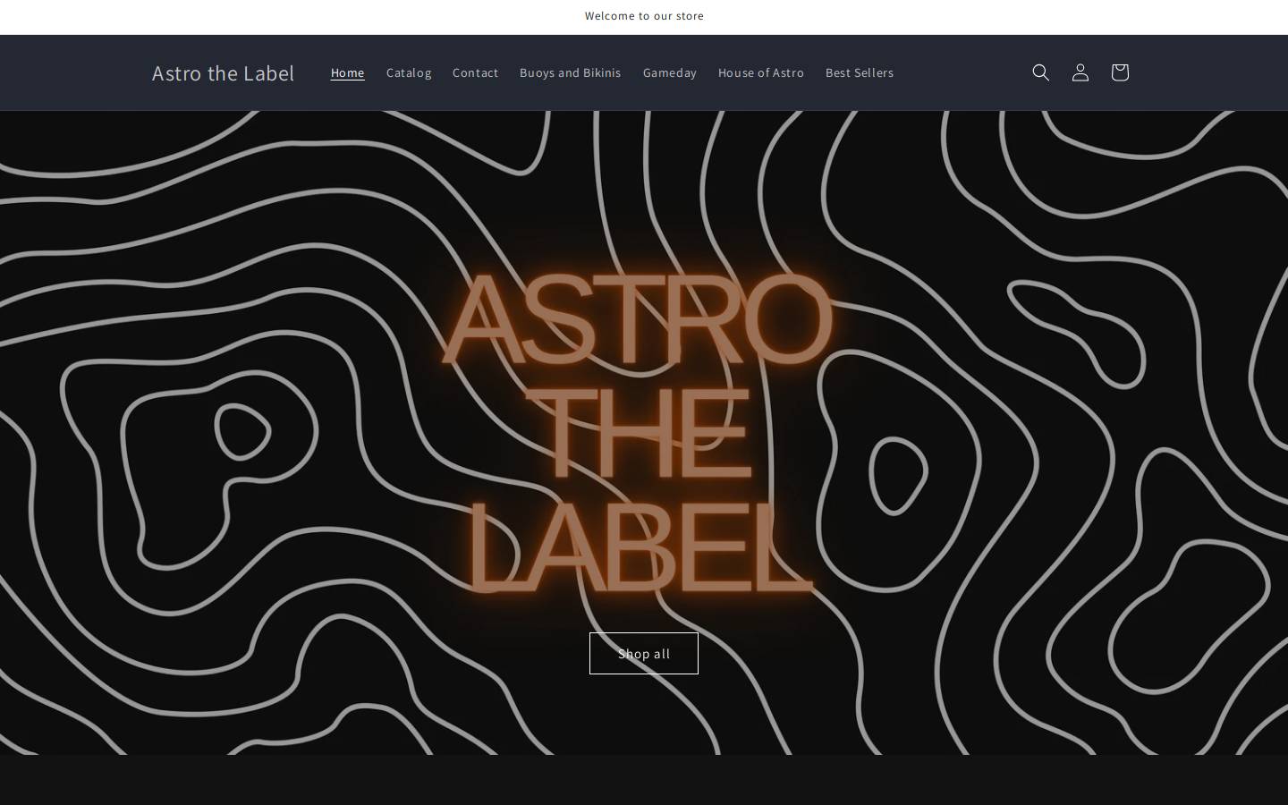 astrothelabel.com homepage screenshot