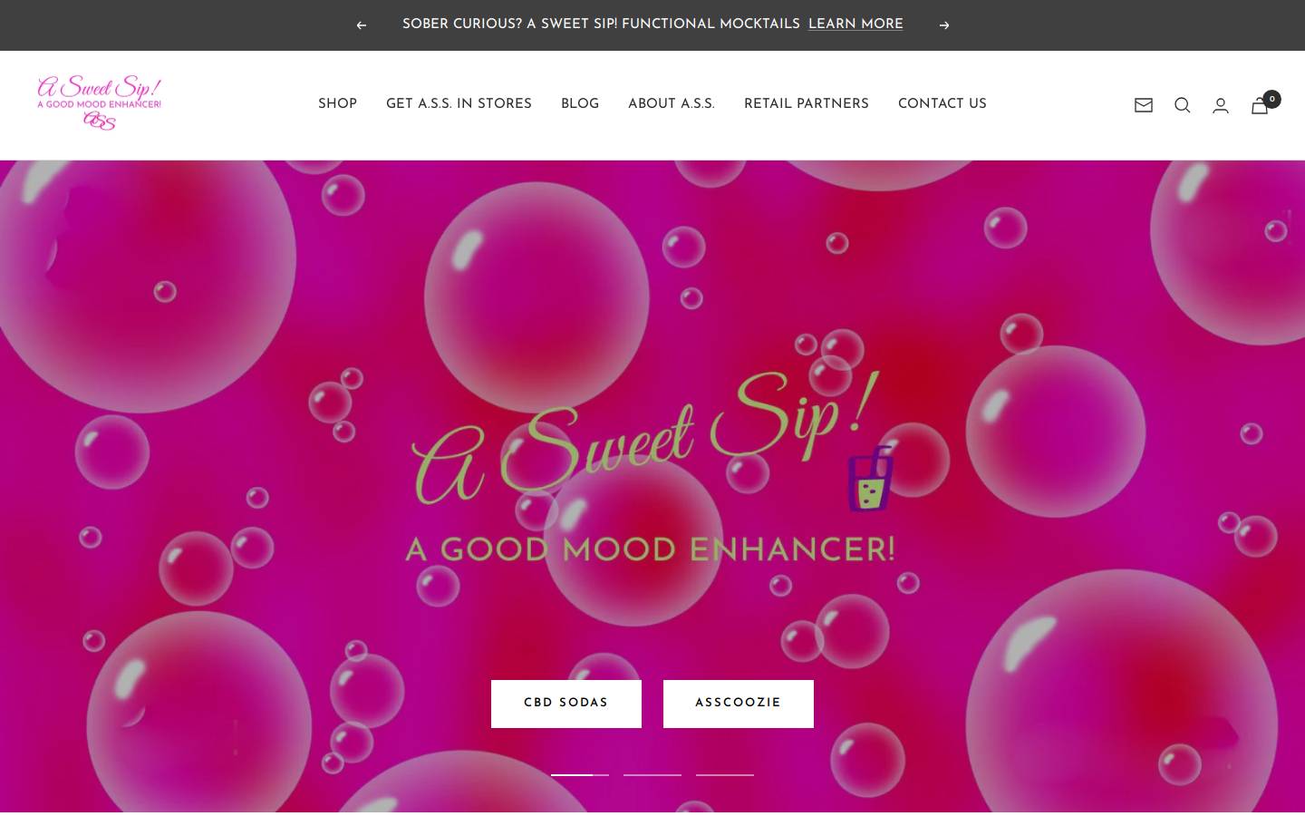 asweetsip.com homepage screenshot