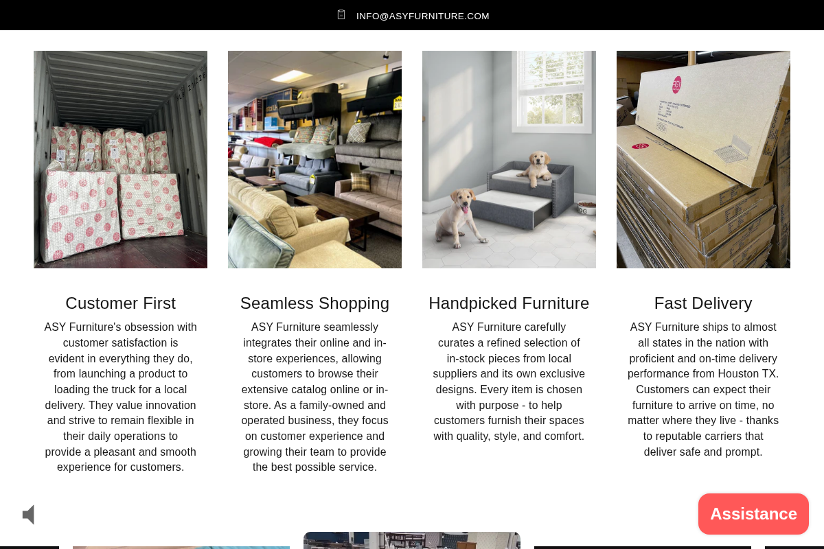 ASY Furniture homepage screenshot