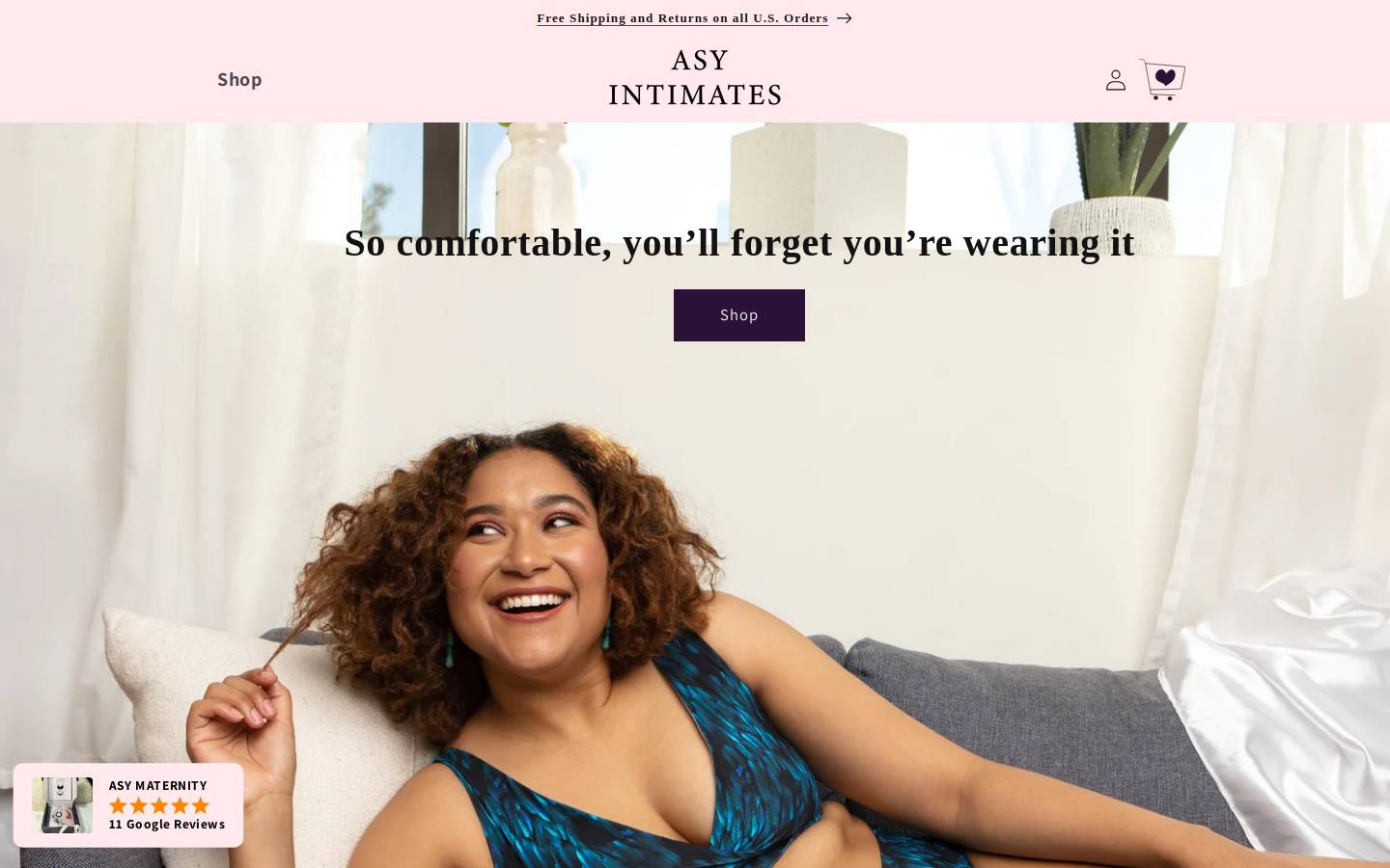 asymaternity.com homepage screenshot