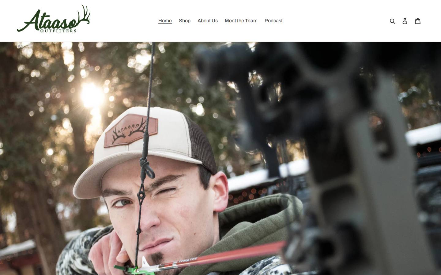 ataasooutfitters.com homepage screenshot