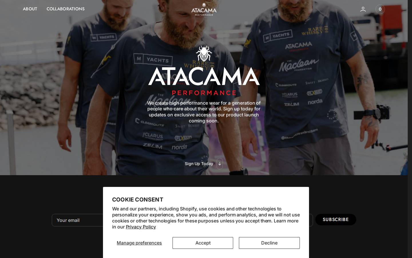 atacamaperformance.com homepage screenshot