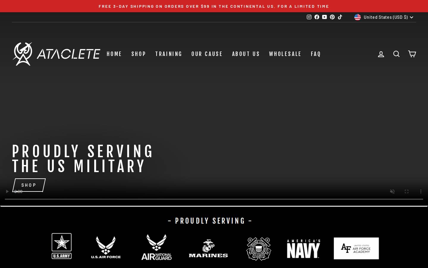 ataclete.com homepage screenshot