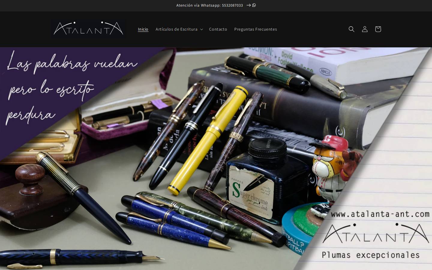 atalanta-ant.com homepage screenshot