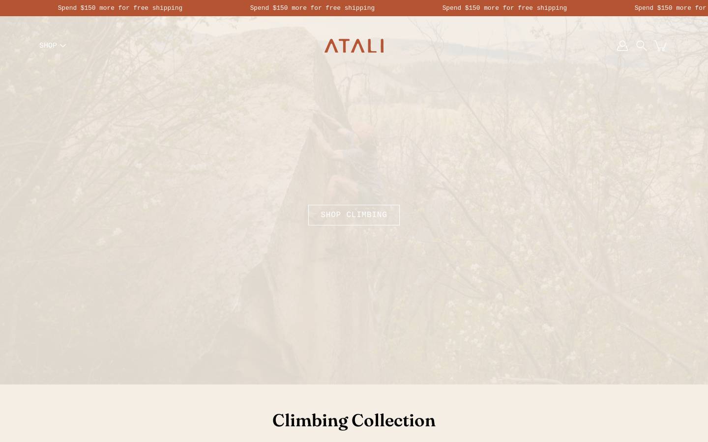 ataliclothing.com homepage screenshot