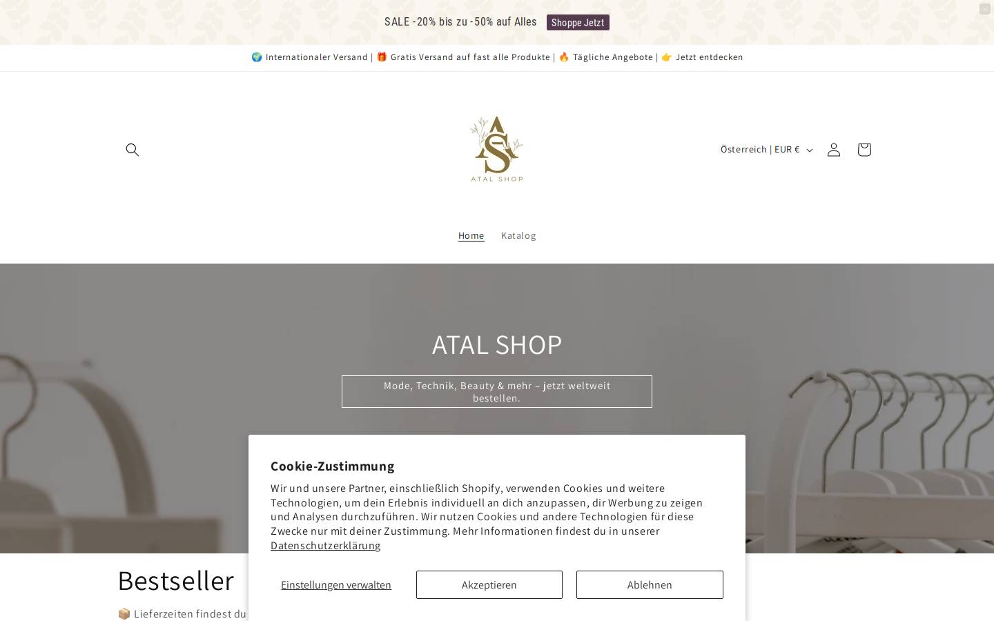atalshop.com homepage screenshot
