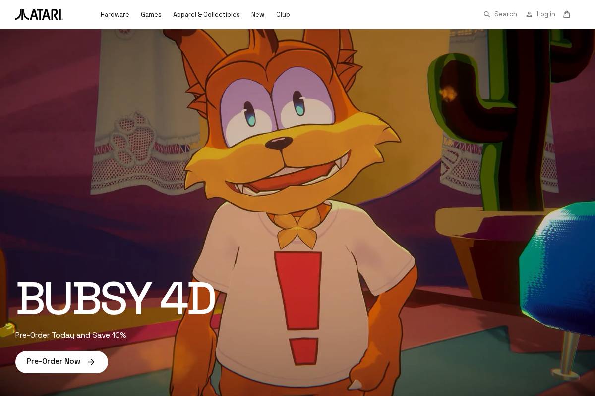 Atari homepage screenshot