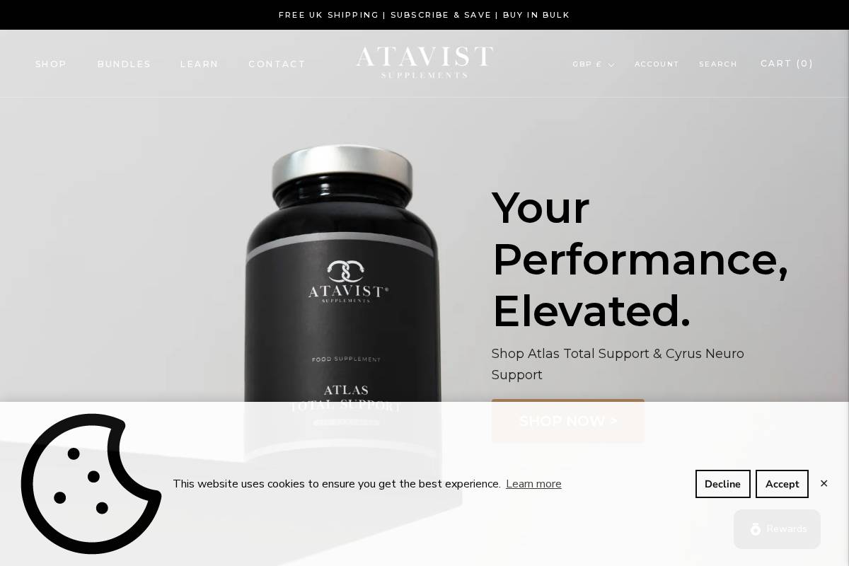 Atavist Supplements homepage screenshot