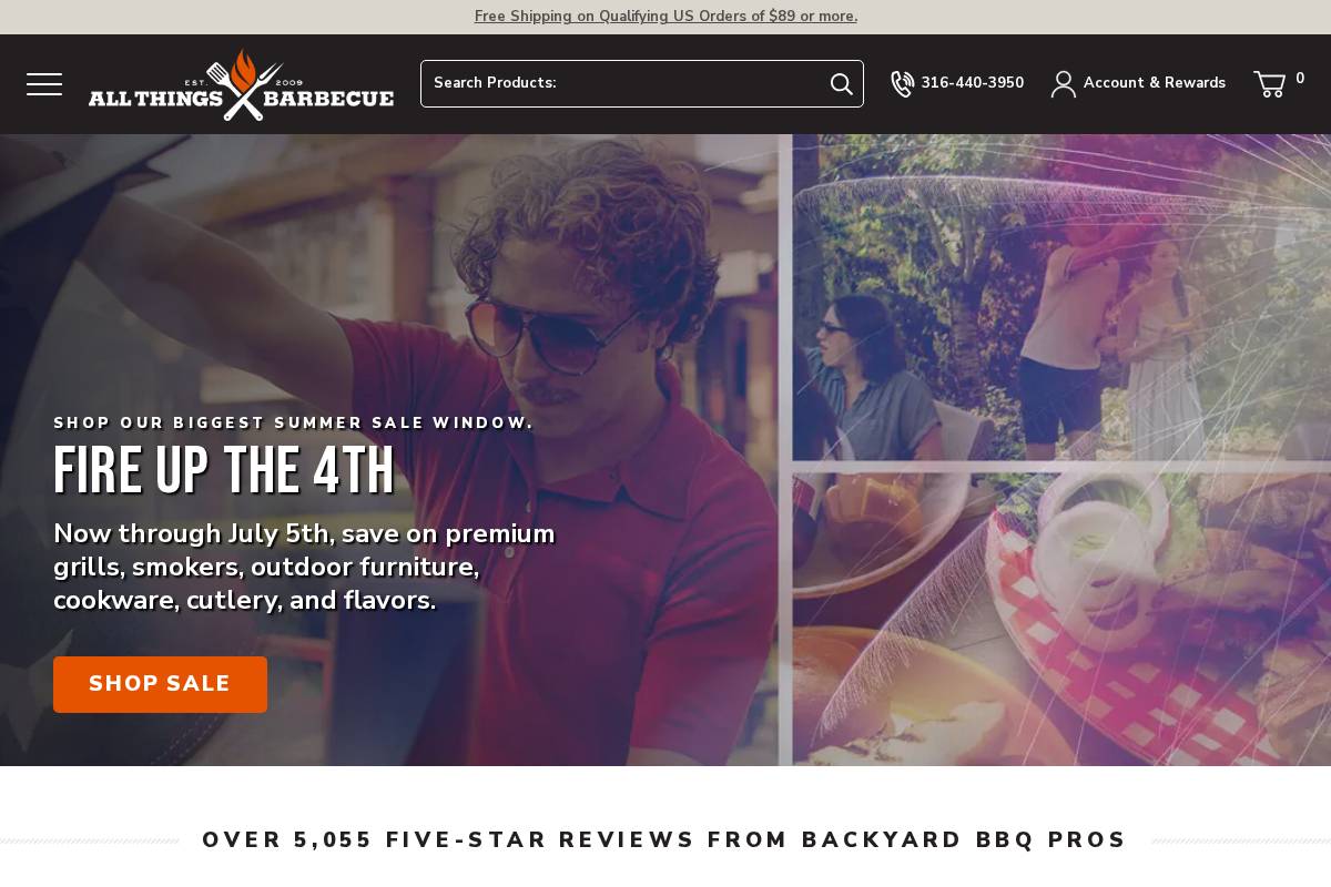 All Things BBQ homepage screenshot