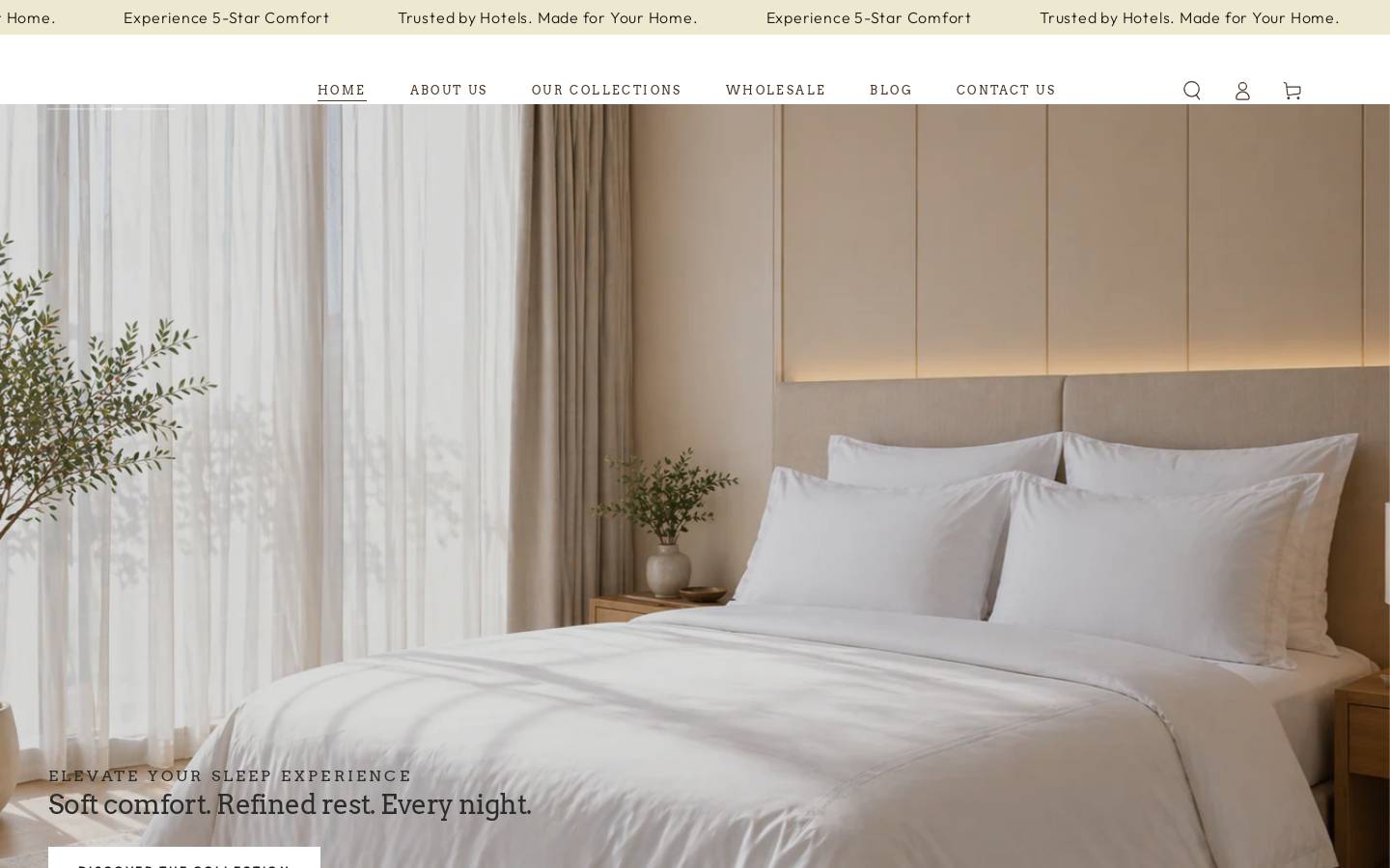 atcolinens.com homepage screenshot
