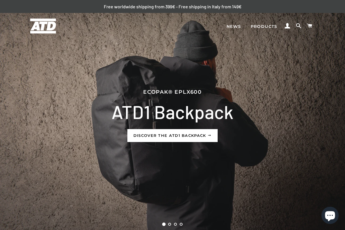 ATD Supply homepage screenshot