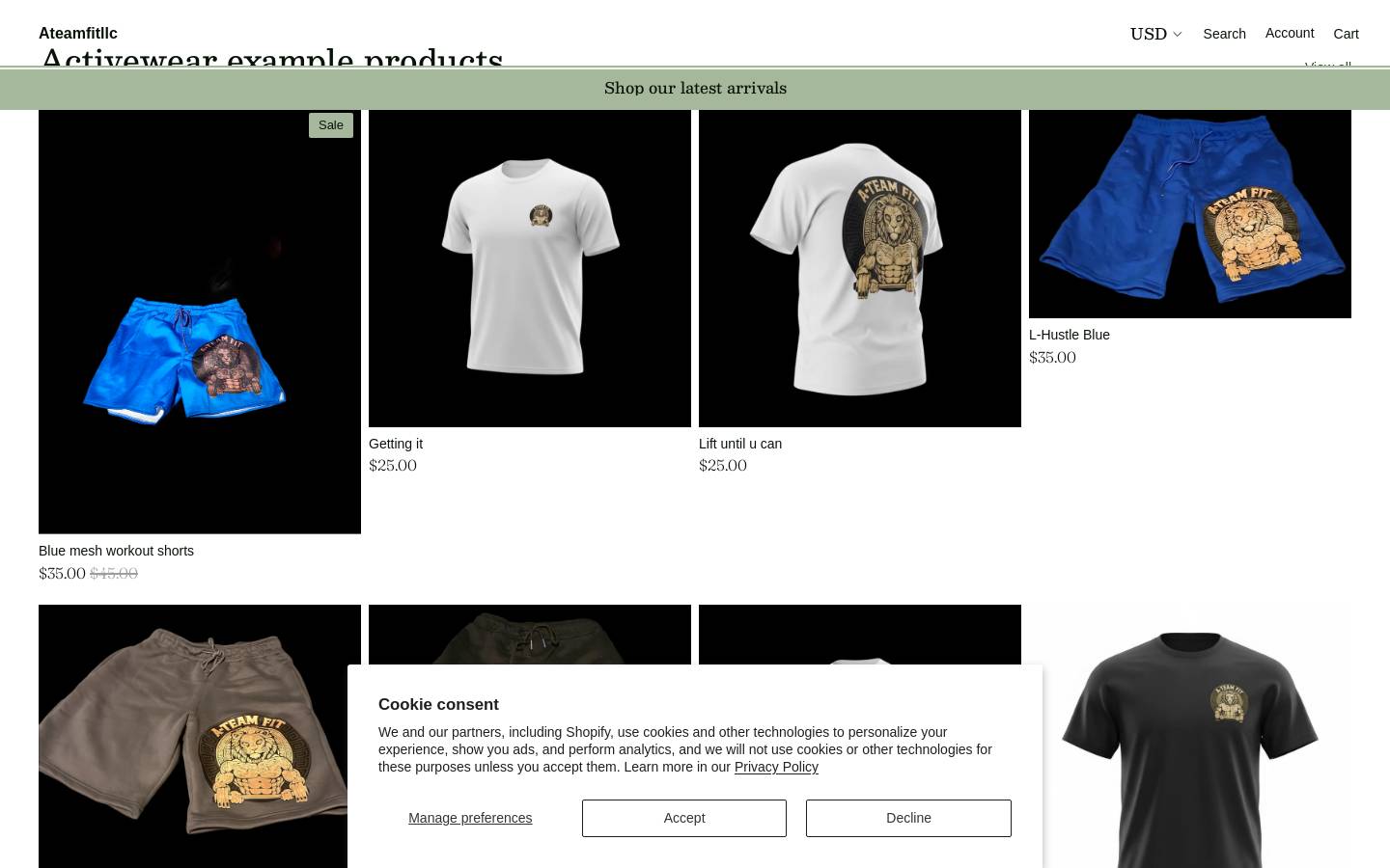 ateamfitllc.com homepage screenshot