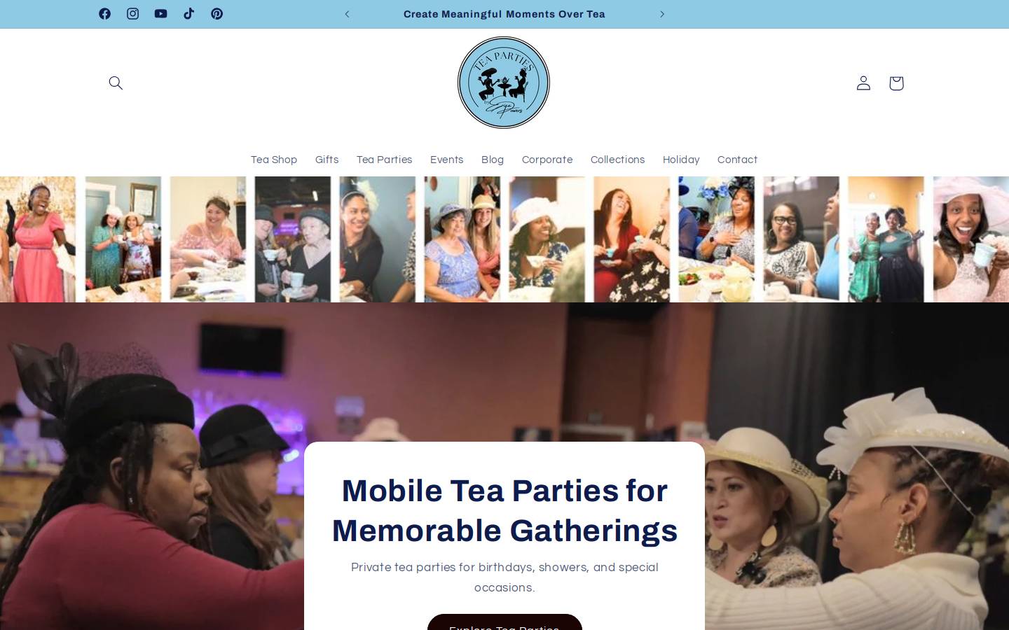 ateapartyinabox.com homepage screenshot
