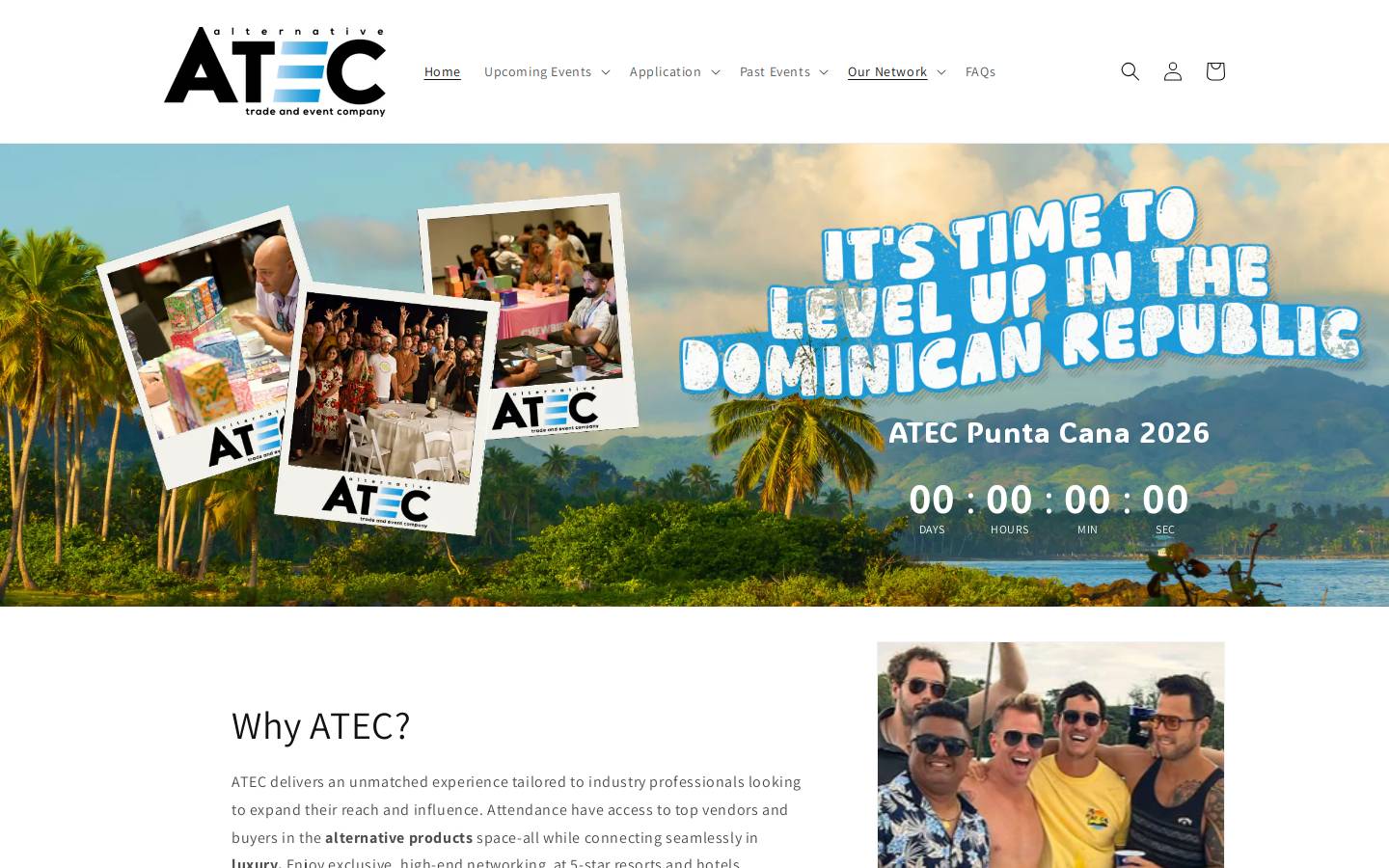 atecshows.com homepage screenshot