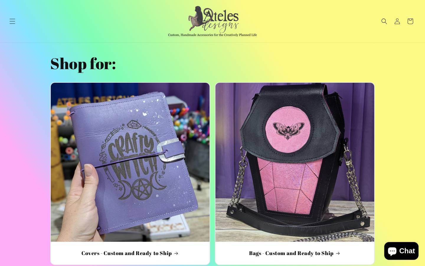 atelesdesigns.com homepage screenshot