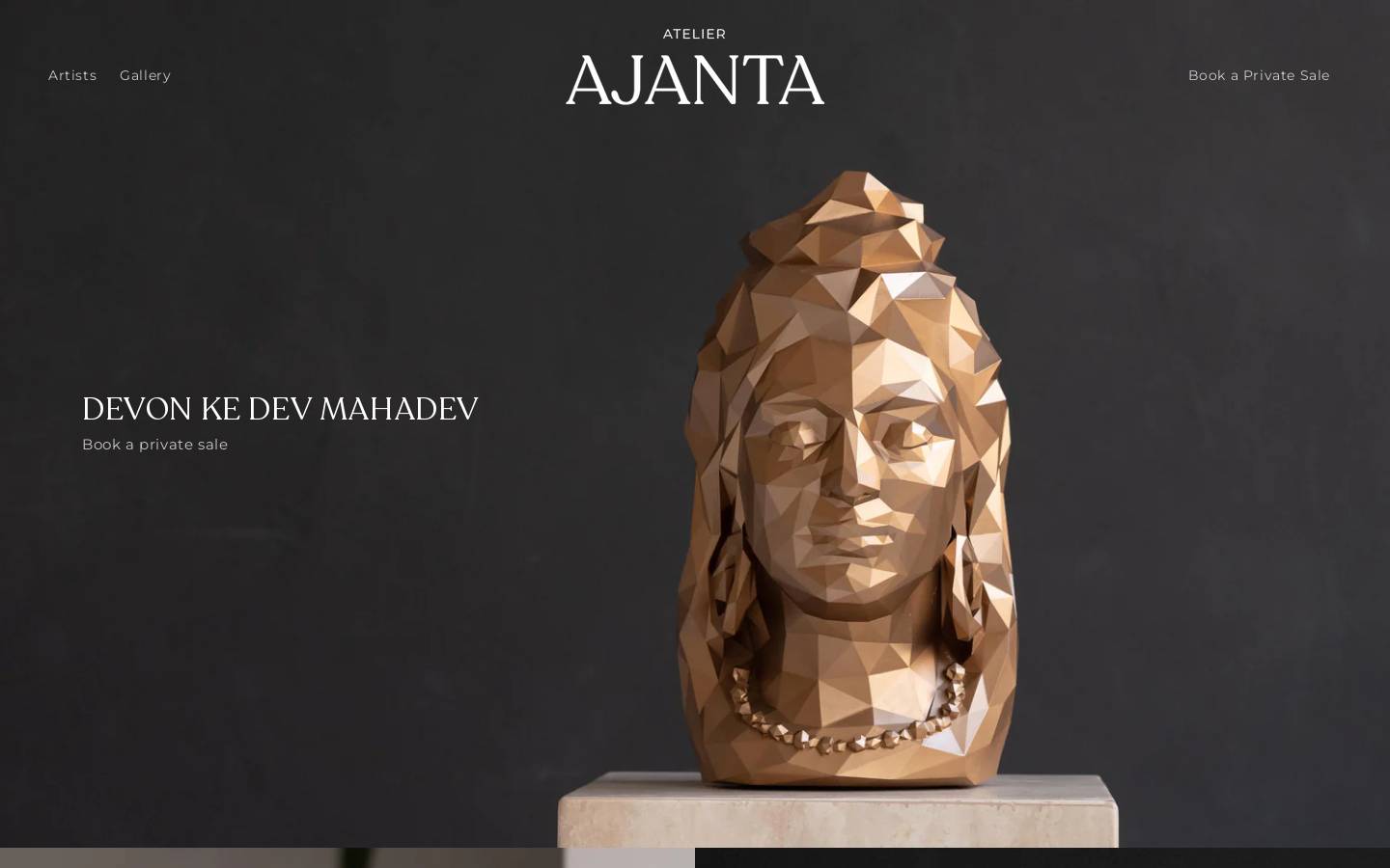 atelier-ajanta.com homepage screenshot