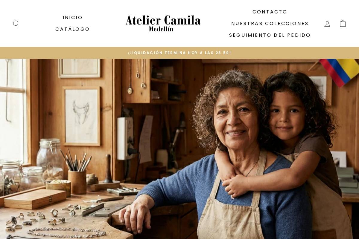 atelier-camila.com homepage screenshot