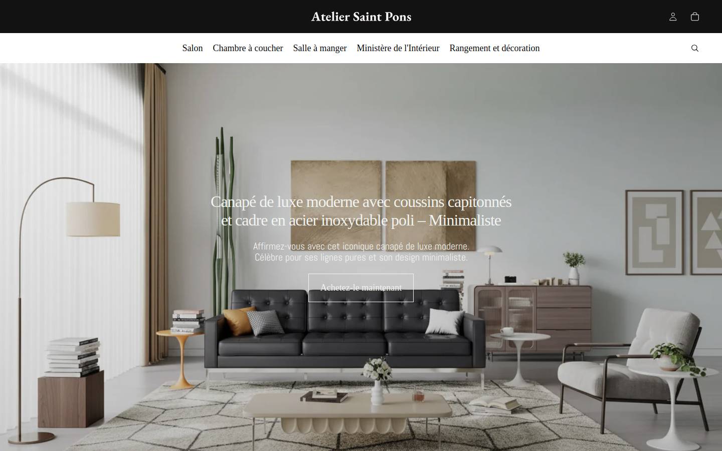 atelier-decoration.com homepage screenshot