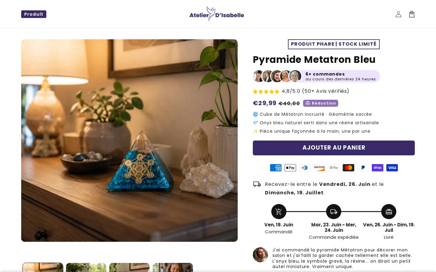 atelier-isabelle.com homepage screenshot
