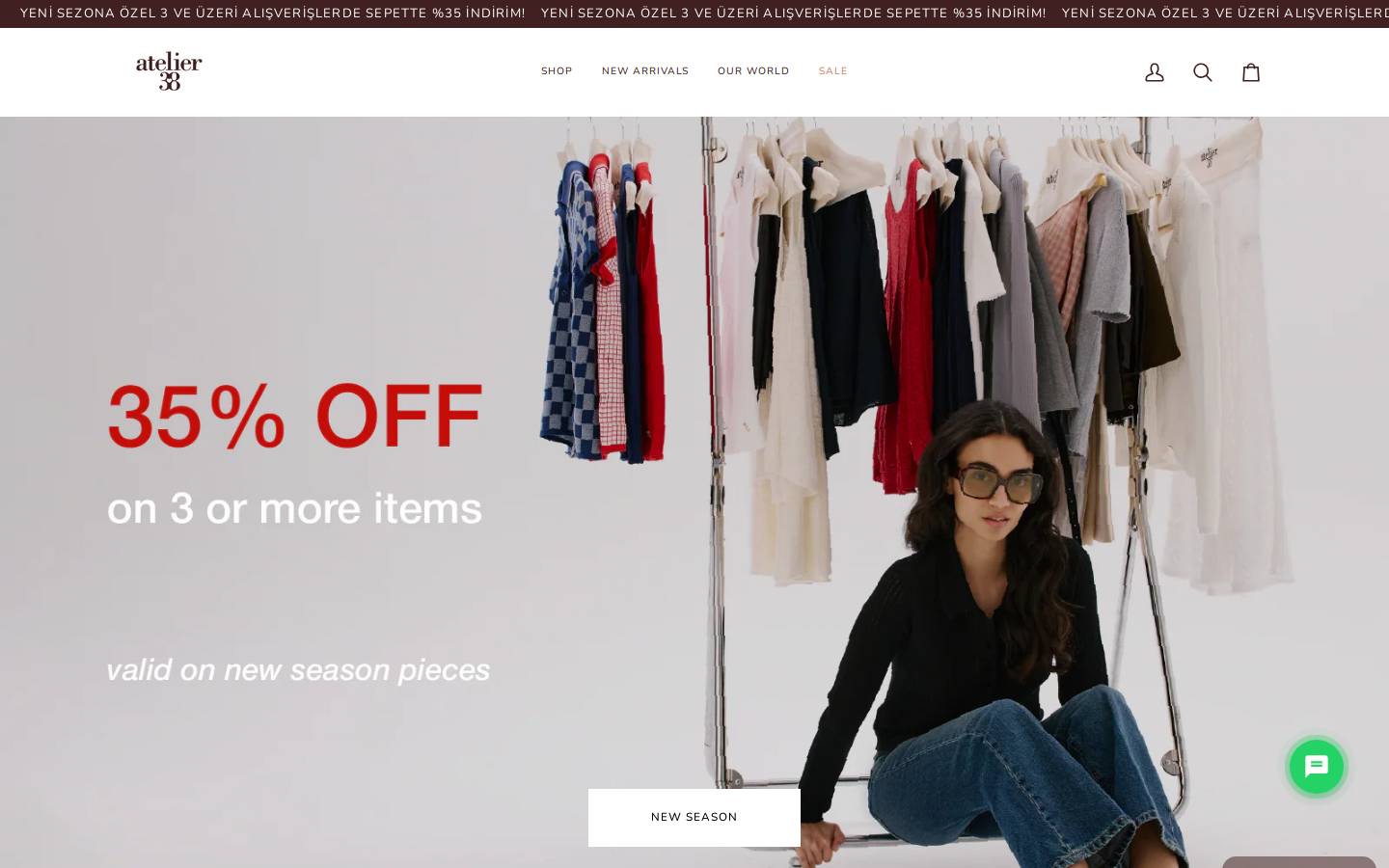 atelier38.store homepage screenshot