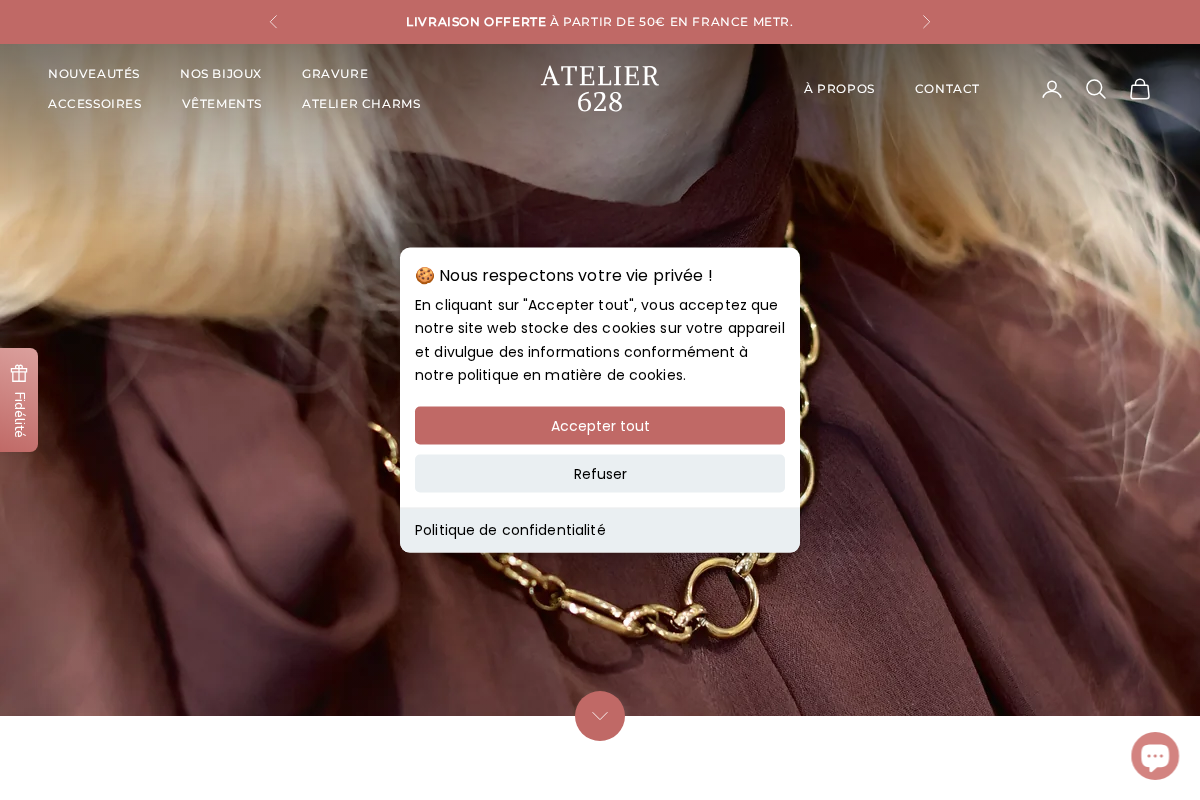 atelier628.fr homepage screenshot