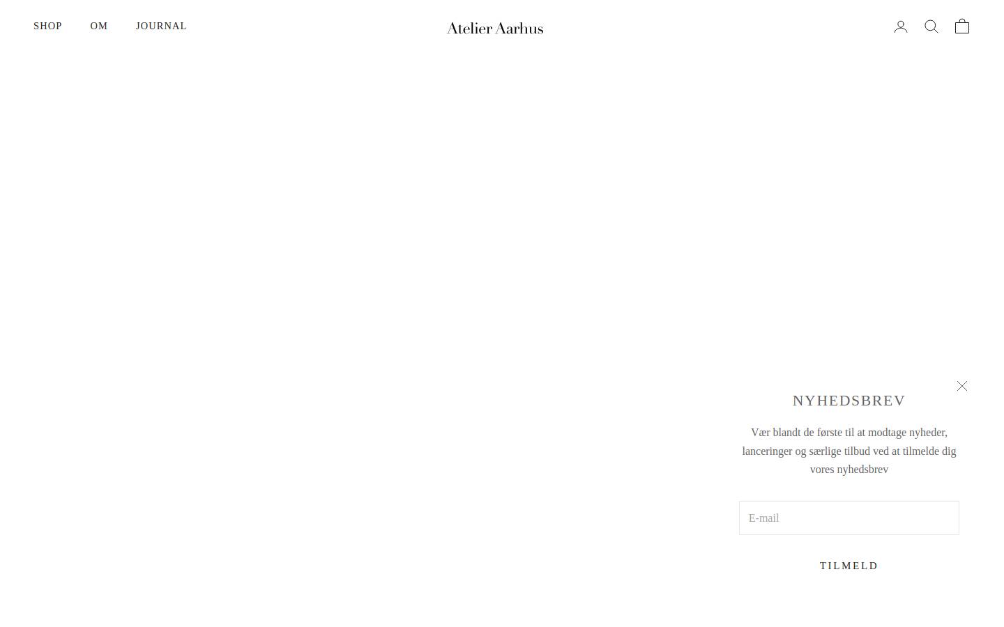 Atelier Aarhus homepage screenshot