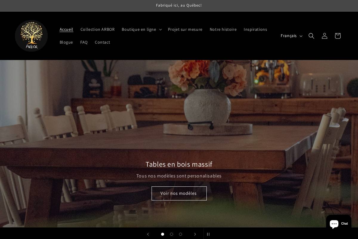 Atelierarbor homepage screenshot
