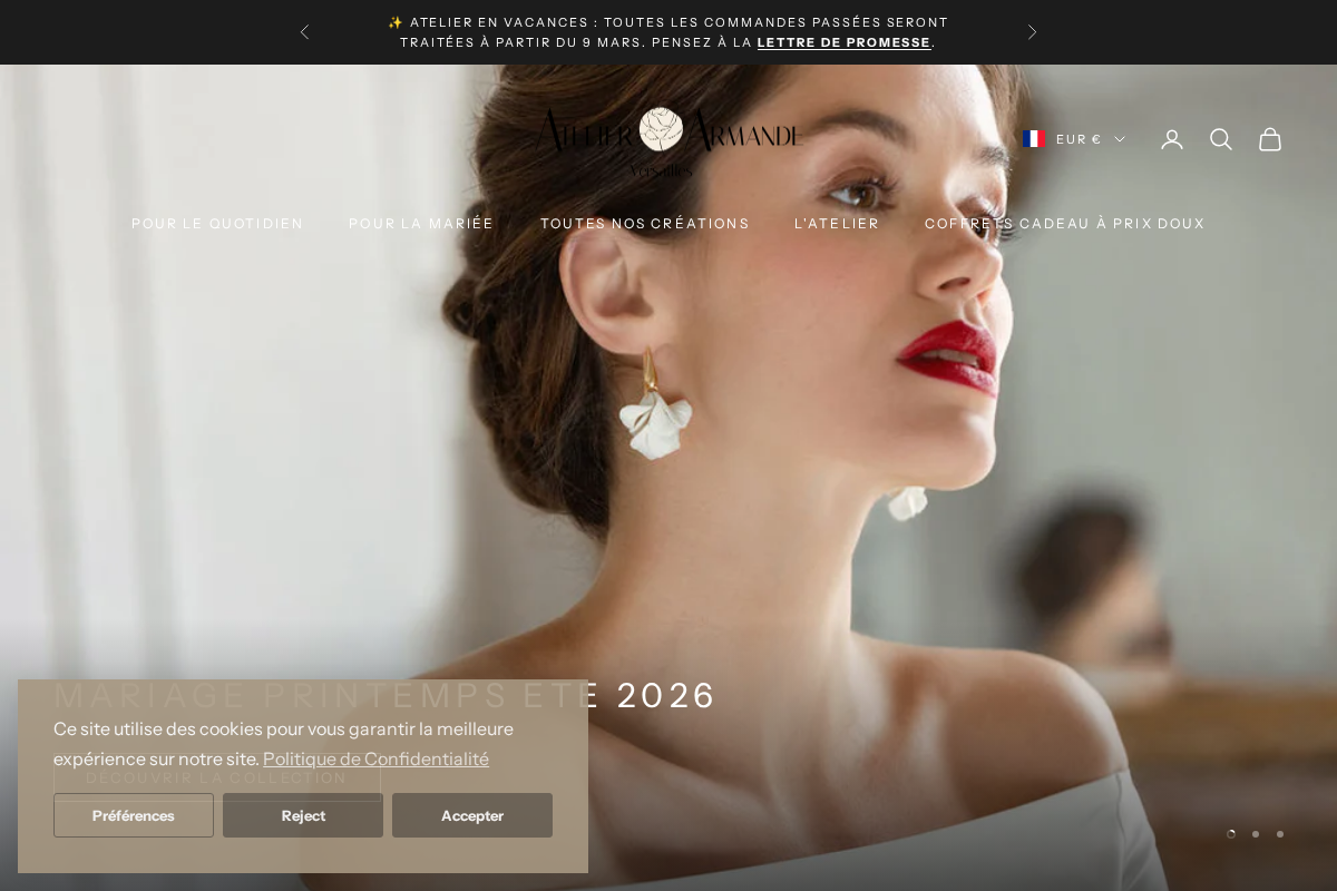 atelierarmande.com homepage screenshot