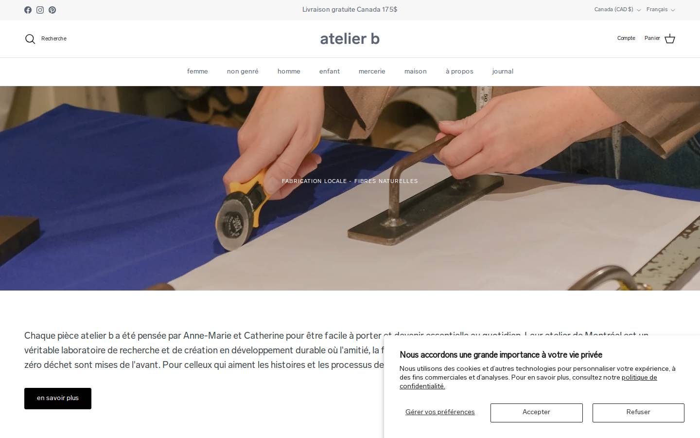 atelierbmtl.com homepage screenshot