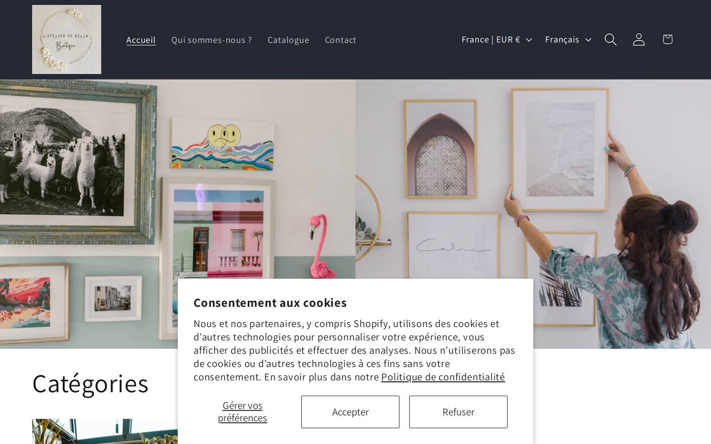 atelierbynelly.com homepage screenshot