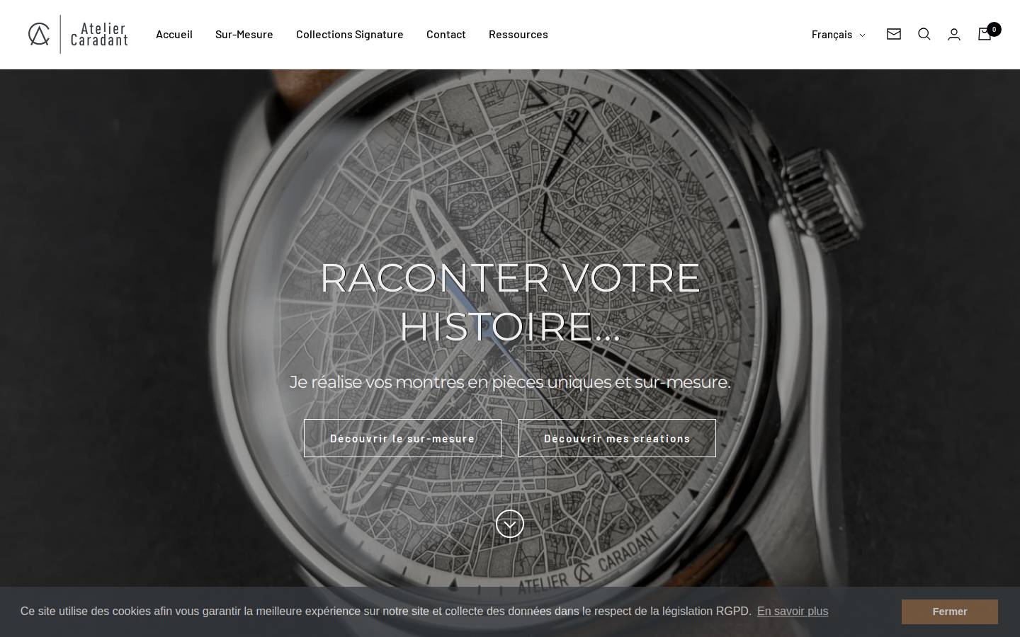 Ateliercaradant homepage screenshot