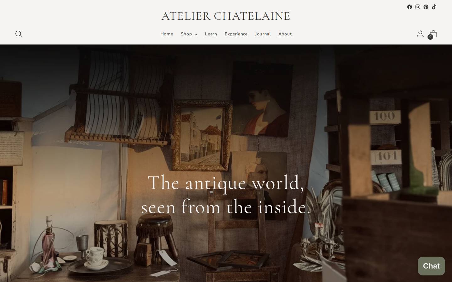 atelierchatelaine.com homepage screenshot