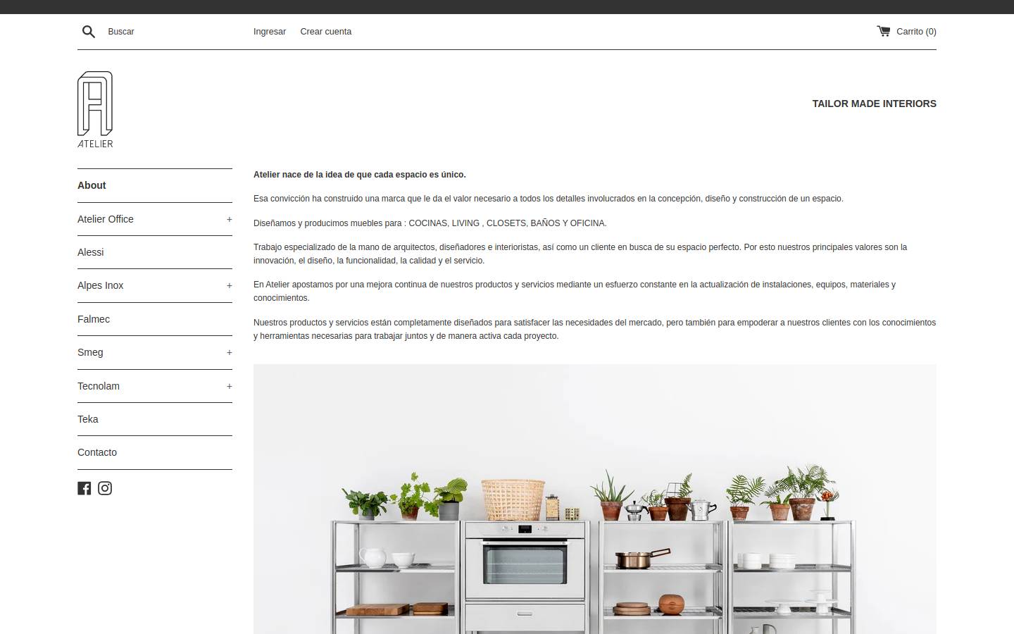 ateliercocinas.com homepage screenshot