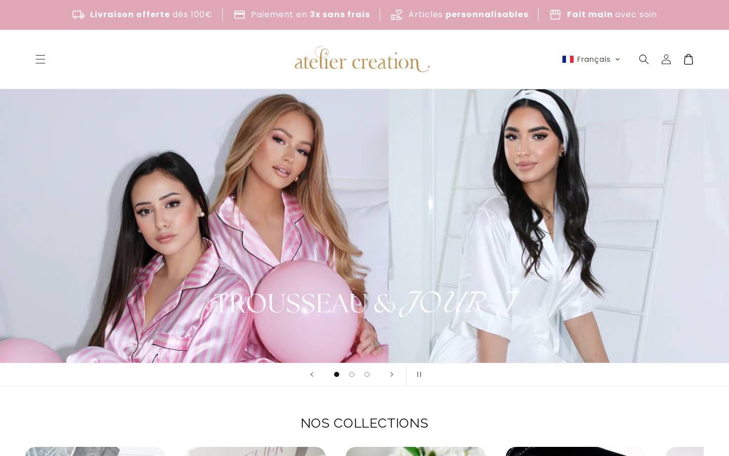Ateliercreationfr homepage screenshot