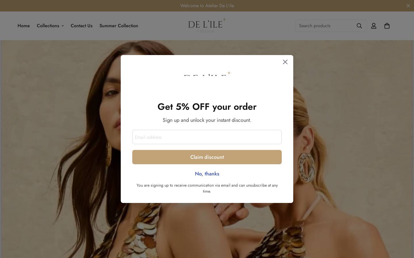 atelierdelile.com homepage screenshot