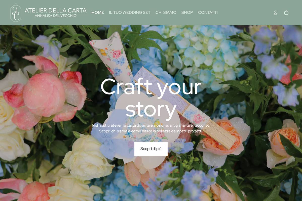 atelierdellacarta.com homepage screenshot