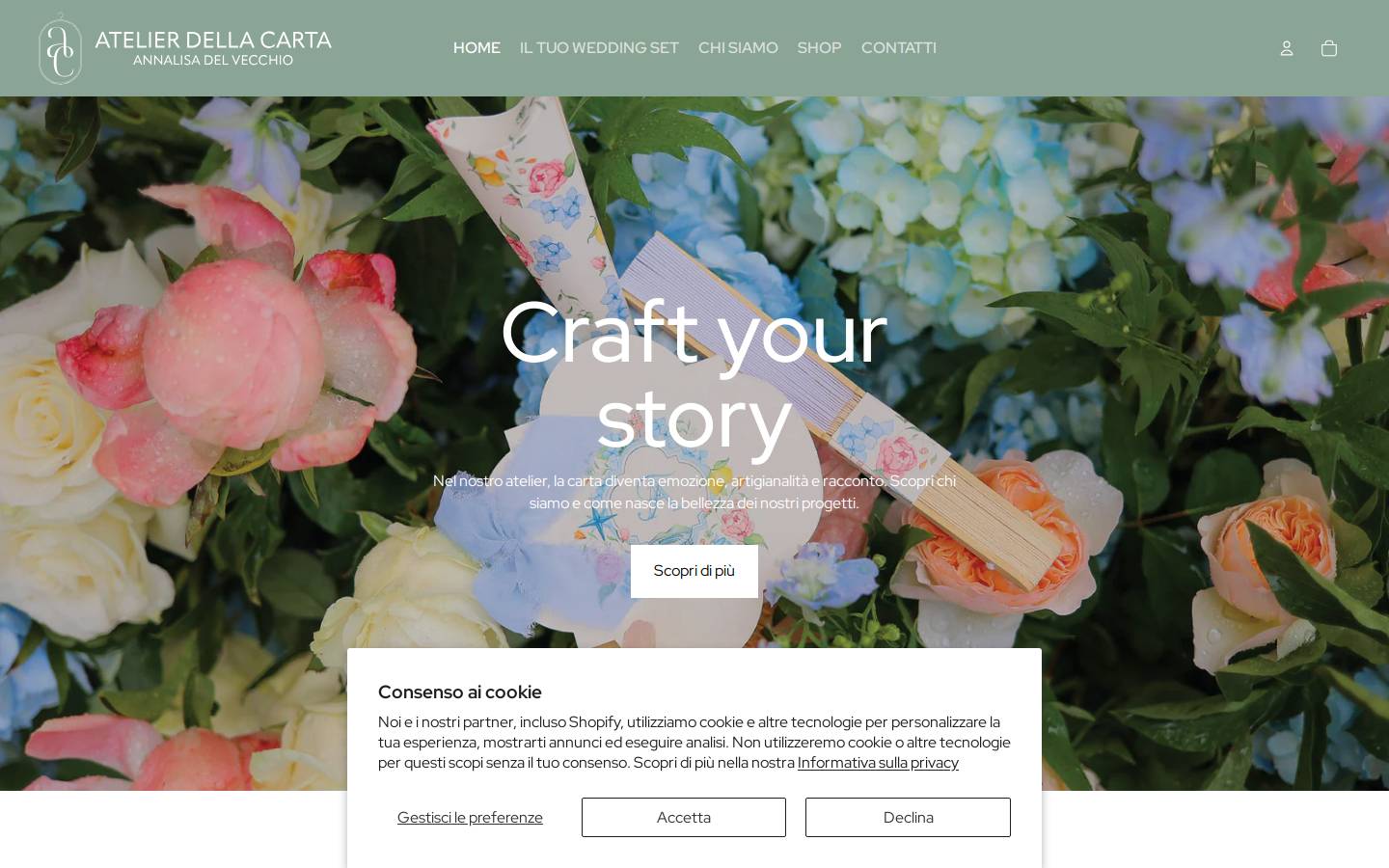 atelierdellacarta.it homepage screenshot