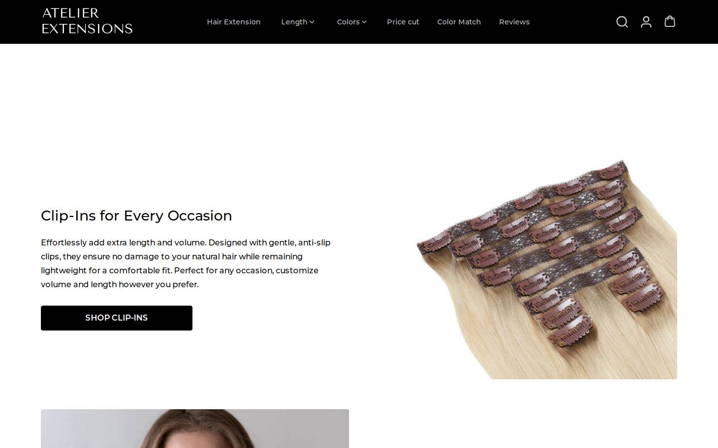 Atelierextensions homepage screenshot