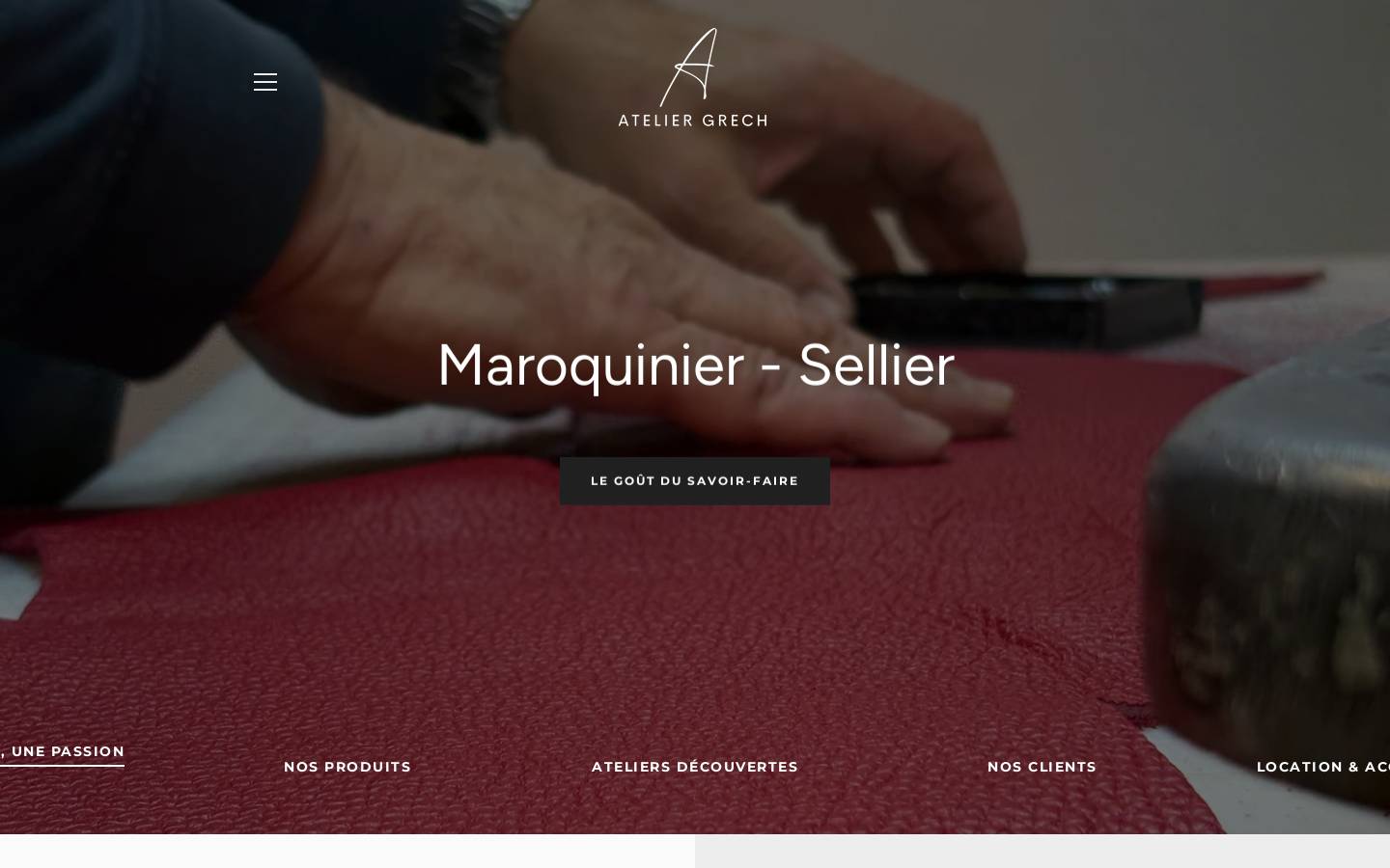 ateliergrech.com homepage screenshot